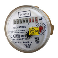 Water meter Lorenz cold flush-mounted Qn 1,5 MPM 10